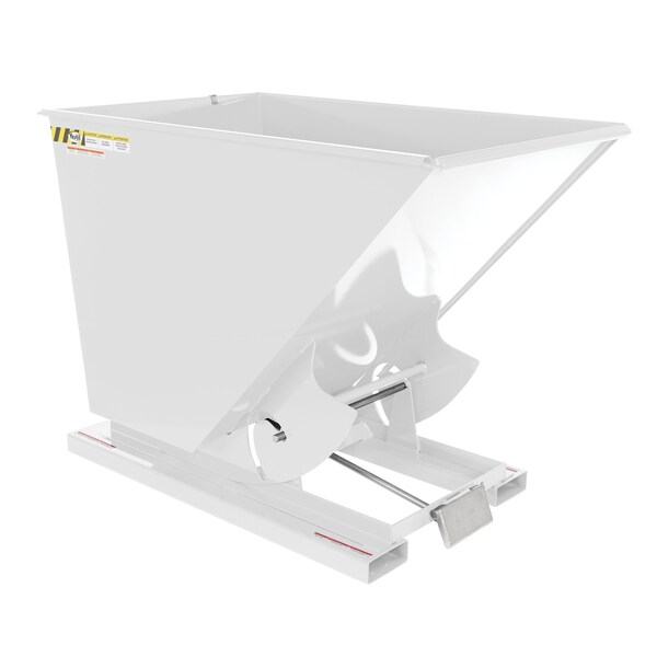 Vestil Heavy Duty Self-Dumping Hopper 1.5 Cubic Yard 6000 lb White D-150-HD-WHT - main